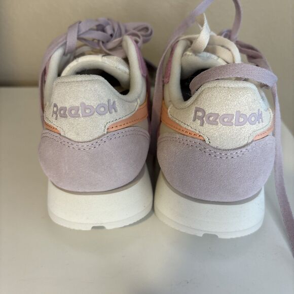 Reebok Women's Classic Leather Bone/Pea Glow/Ashen Lilac Sneakers 100075291 sz 6 - Picture 5 of 11